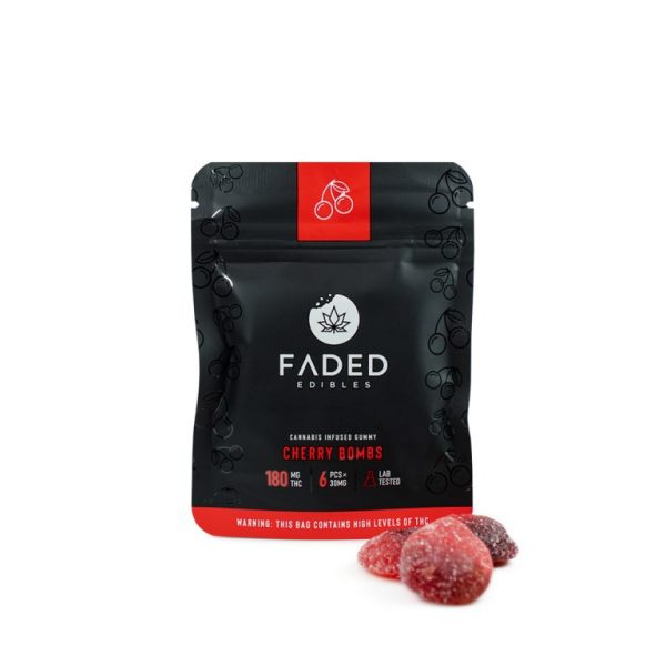 Faded Cannabis Co. Cherry Bombs 180MG THC
